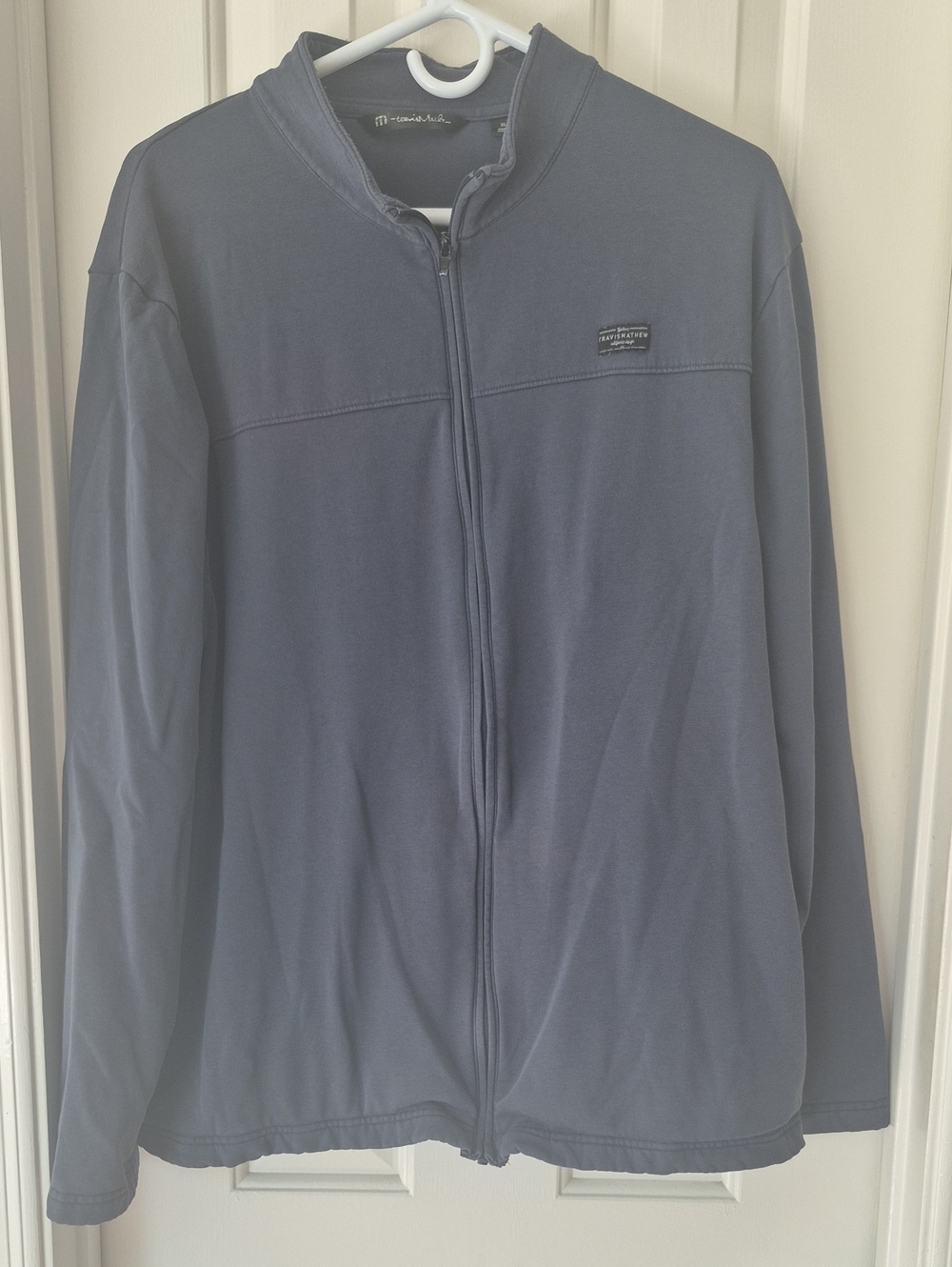 Travis Mathew Men's Lightweight Full-Zip Jacket in Slate Blue